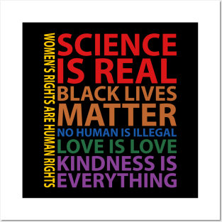 Black Lives Matter, Science is real, love is love, Black History Posters and Art